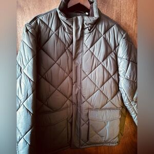 Barbour espresso color puffer jacket